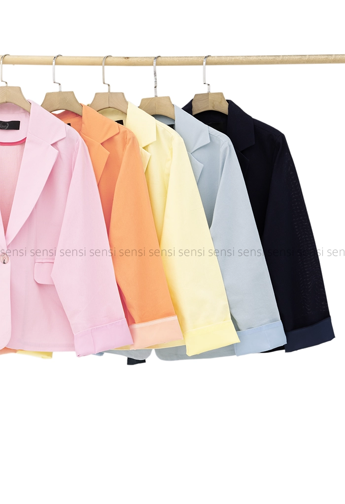 کراپ کت لینن رنگی کد1005298